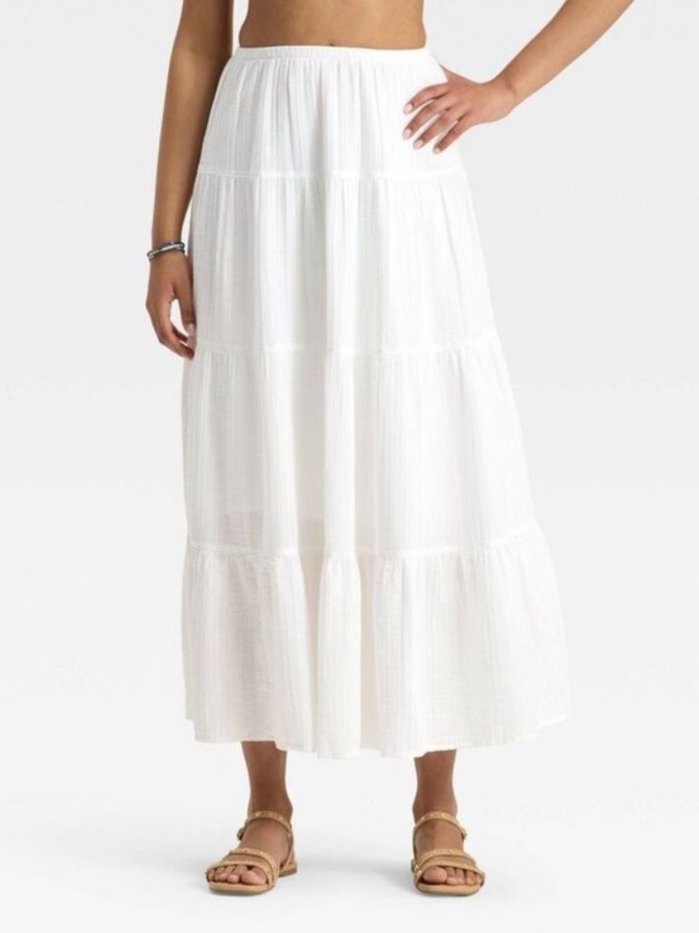 Joie White Tiered Skirt